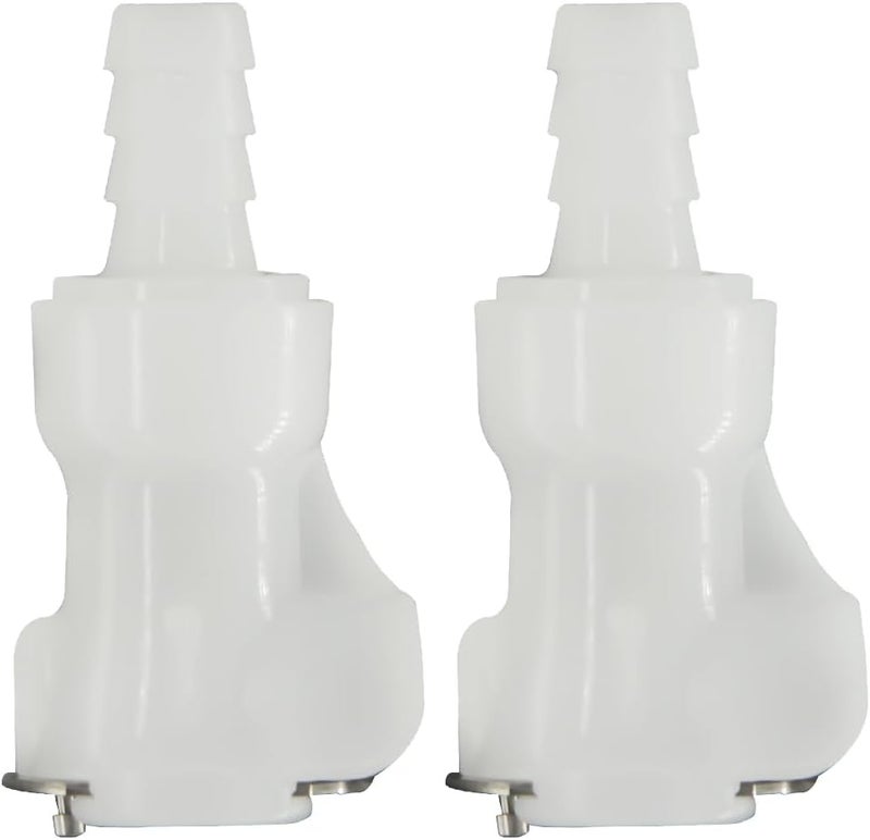BBTUS 2PCS 1/4" 3/8" 5/16" Plastic Tube in-line Hose Barb Quick Release Coupling, Quick-disconnect insert Coupler,Shut-Off Valved in Quick Connector,Female Connect Fittings (2x Female Connector) - Image 1